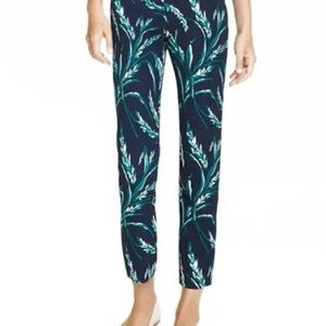 NWT Draper James Love Field Knoxville Blue Pants Leaf Print